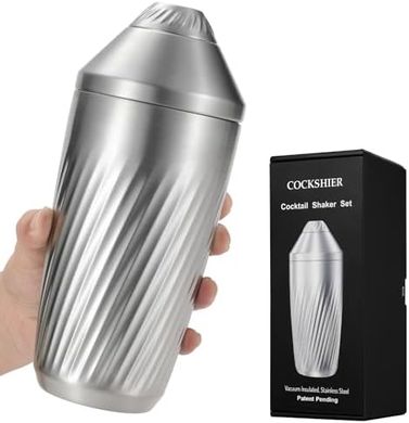 Premium Vacuum Insulated Cocktail Shaker Set with Jigger & Spoon
