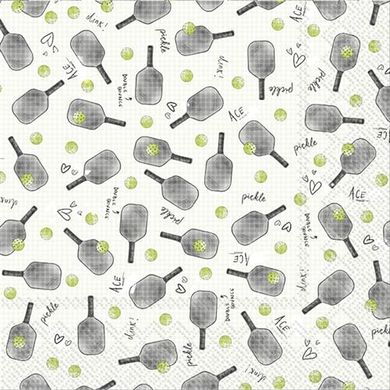 Ideal Home Pickleball Party Napkins (20, 3-ply, 5x5")