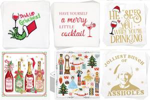 10 Christmas Cocktail Napkins You'll Love