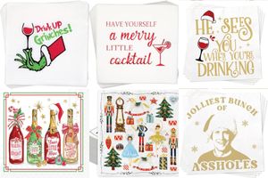 christmas cocktail napkins