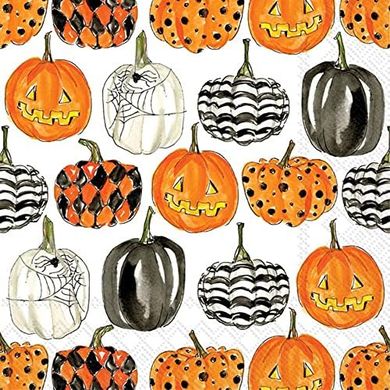 Ideal Home Pumpkin Cocktail Napkins (20, 5x5", 3-ply)