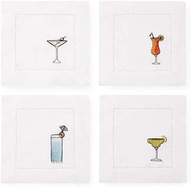 Sferra Embroidered Cocktail Napkins (Set of 4)
