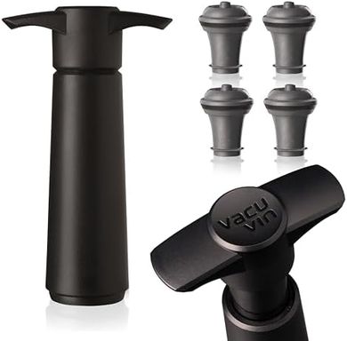 Vacu Vin Wine Saver: Keeps Wine Fresh for 10 Days (Pump & 4 Stoppers)