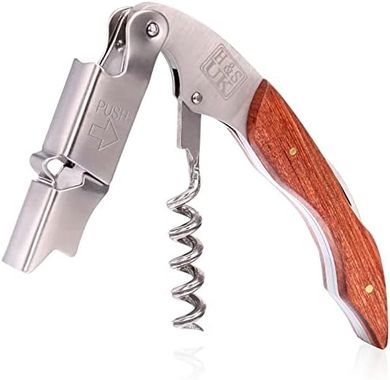 H&S Professional 3-in-1 Stainless Steel Wine Corkscrew
