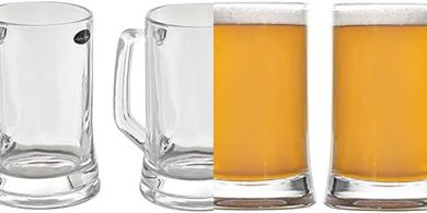 Crystal Lead-Free Beer Mugs (12oz, Set of 2)
