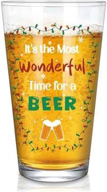 Futtumy 17oz Christmas Beer Pint Glass: Gift for Beer Lovers
