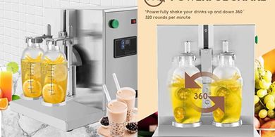 Hanchen Automatic Double Cup Shaker:  Commercial Boba/Cocktail Mixer (110V)
