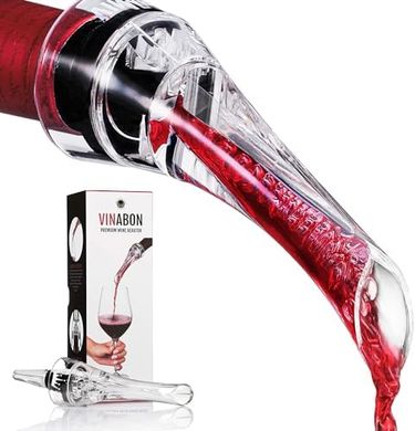 VINABON Wine Aerator: Enhanced Flavor, Rich Finish, No-Spill
