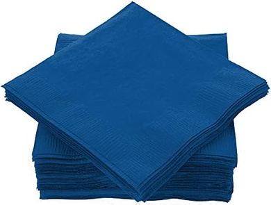 Royal Blue Cocktail Napkins: Soft, absorbent, 100-pack.
