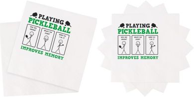 Pickleball Party Napkins: 50 Funny Quote, Two-Ply, Improves Memory
