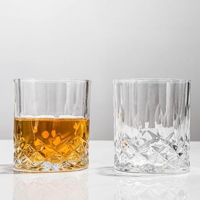 SIYOUKI Crystal Whiskey Glasses (2-pack), 11 oz Old Fashioned
