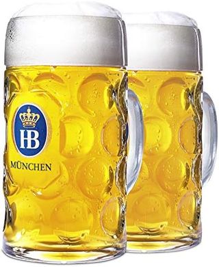 Hofbräuhaus Munich Dimpled Beer Steins (2-pack, 1-liter)
