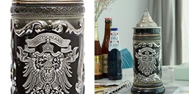 German Eagle Beer Stein with Lid (0.6L)
