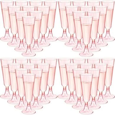 Clear Disposable Champagne Flutes (150-pack) for Weddings & Parties
