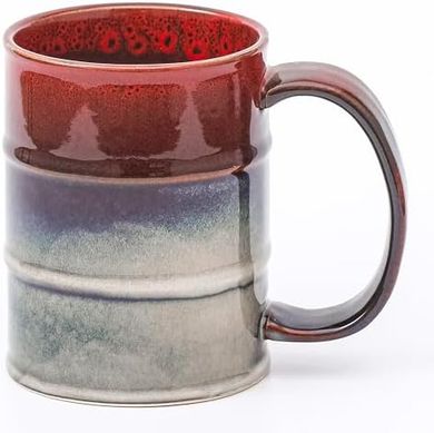 Handmade 22oz Ceramic Coffee/Beer Mug (Ink Red)
