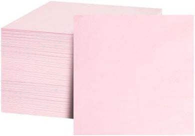 FLOWERCAT Pink Cocktail Napkins: 100 Premium 2-Ply, 5x5"
