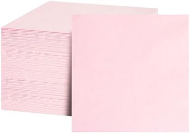 FLOWERCAT Pink Cocktail Napkins: 100 Premium 2-Ply, 5x5"