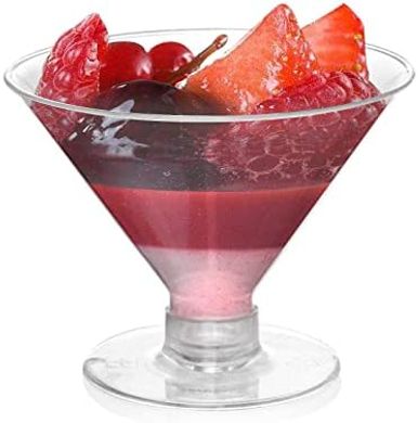 80-Pack Disposable Plastic Cocktail & Dessert Glasses