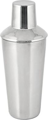 Retro Cocktail Shaker Set: 34oz Stainless Steel, Silver
