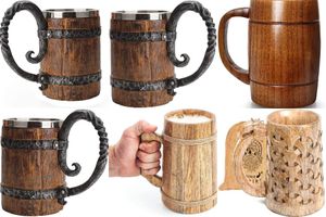 wood beer mugs