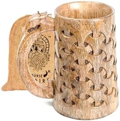 Handcrafted Viking Chainmail Beer Stein & Mug Gift Set
