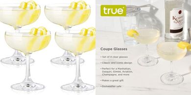 Coupe Margarita Martini Glasses, 7oz, Set of 4
