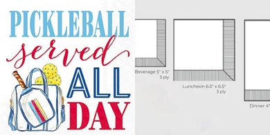 Rosanne Beck Pickleball Party Napkins (20, 3-ply, 5x5")
