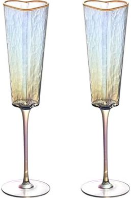 Heart-Shaped Champagne Flutes: Wedding Toast Glasses for Bride & Groom
