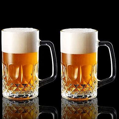 German Beer Stein Mugs (Set of 2, 20 oz)
