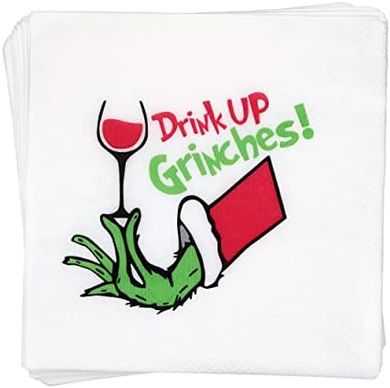 Christmas Cocktail Napkins: 50 packs of 5" fun party supplies
