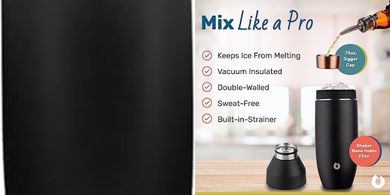 SNOWFOX Premium Cocktail Shaker: Leakproof, Insulated, 22oz
