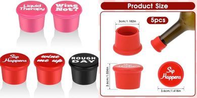 Reusable Silicone Wine Stoppers: Funny, Airtight, Decorative Wine Saver
