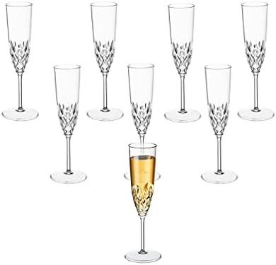 Shatterproof Reusable Champagne Flutes (8-pack)
