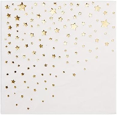 Elegant Gold Cocktail Napkins (100, 5x5", 3-ply)
