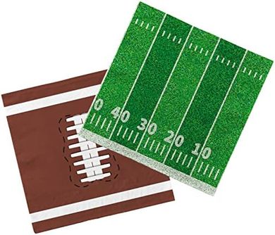 80-Pack Football Party Cocktail Napkins & Decorations
