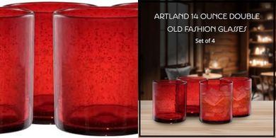 Artland Ruby Red Old Fashioned Glasses (Set of 4)
