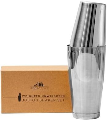 Professional Boston Shaker Set: 18oz Weighted & Unweighted Stainless Steel
