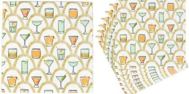 Caspari Deco Cocktails Napkins (20-pack)
