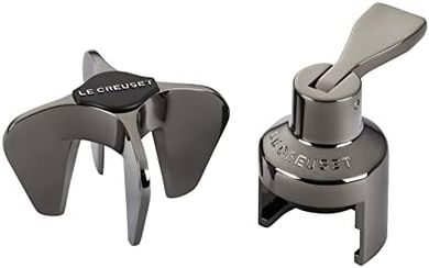 Le Creuset Champagne Set: Crown Sealer & Star (Black Nickel)
