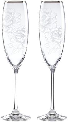 Lenox Silver Peony Flutes (Set of 2)
