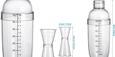 Cocktail Shaker Set with Jigger: 24oz/700cc
