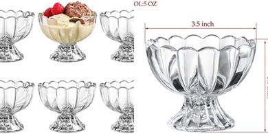 KMwares 6-Piece Tulip Dessert Bowls: Perfect for Parties & Treats
