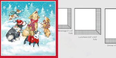 Ideal Home Range: 20 Disposable Dog-Snowflake Napkins
