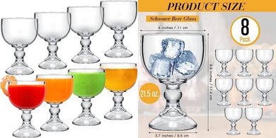 Tanlade 8-Pack Extra-Large Margarita/Shrimp Glasses
