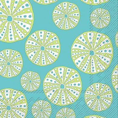 Turquoise Urchin Cocktail Napkins (20, 5x5")
