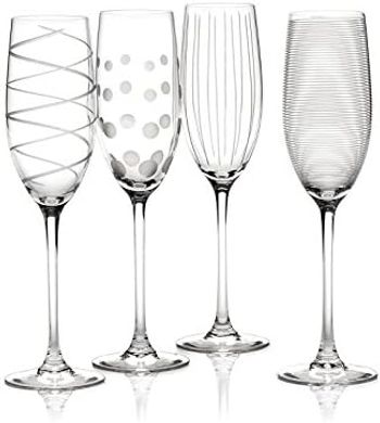 Mikasa Cheers Crystal Champagne Flutes (4-piece set, 250ml)
