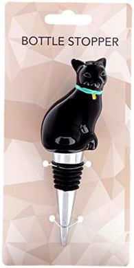 Black Cat Ceramic Wine Stoppers: Funny Gifts for Wine Lovers
