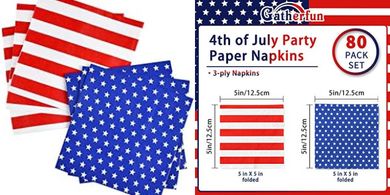 Patriotic Party Napkins: Stars & Stripes (80-pack)
