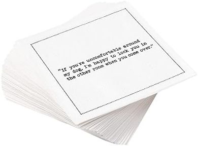 Five Star Dog Quote Cocktail Napkins (50, 4.5" square)
