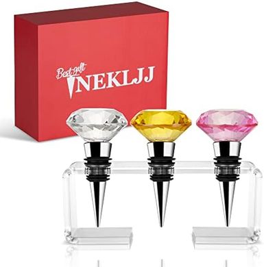 Crystal Wine Stoppers with Rack: A Gift
